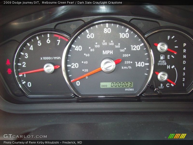 Melbourne Green Pearl / Dark Slate Gray/Light Graystone 2009 Dodge Journey SXT