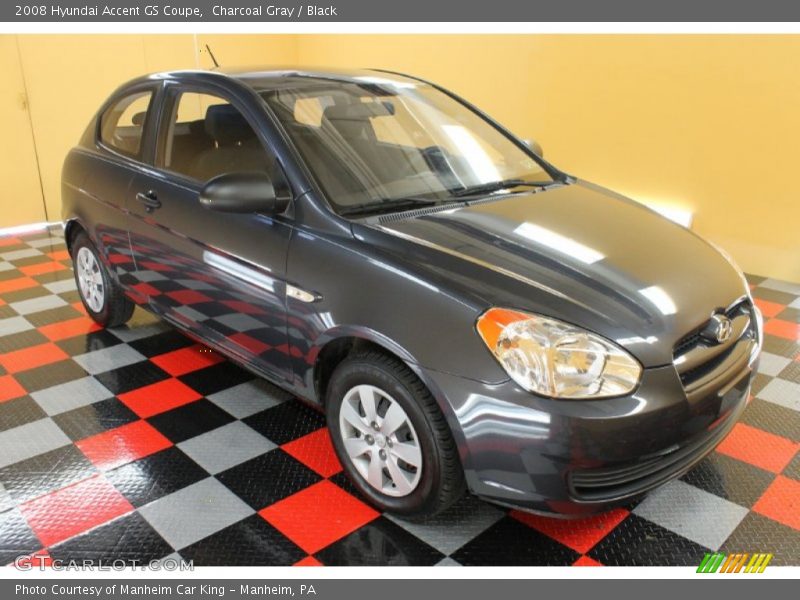 Charcoal Gray / Black 2008 Hyundai Accent GS Coupe