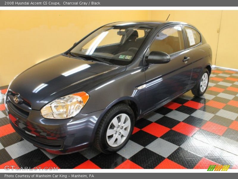 Charcoal Gray / Black 2008 Hyundai Accent GS Coupe