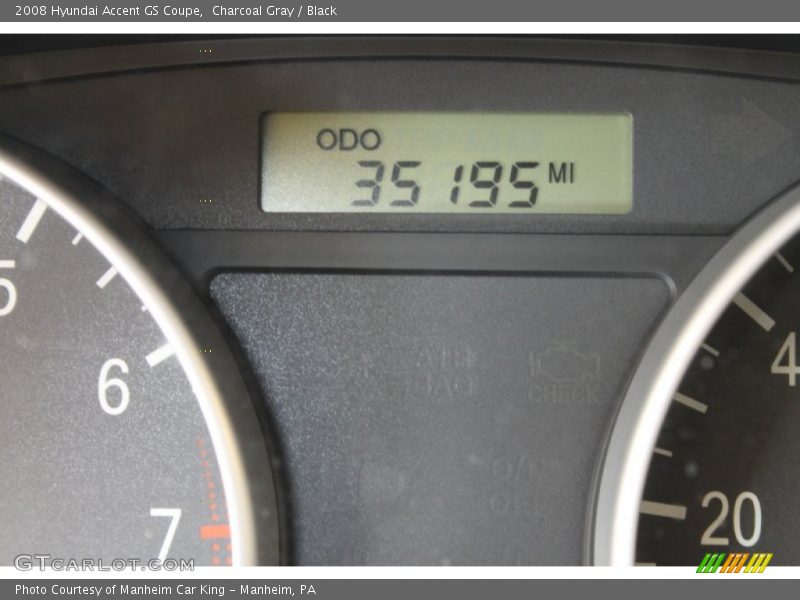 Charcoal Gray / Black 2008 Hyundai Accent GS Coupe