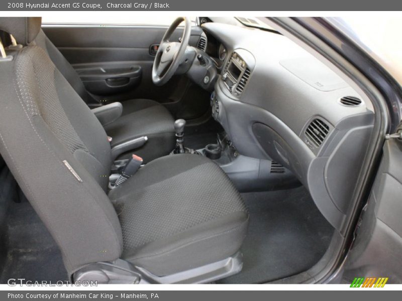 Charcoal Gray / Black 2008 Hyundai Accent GS Coupe