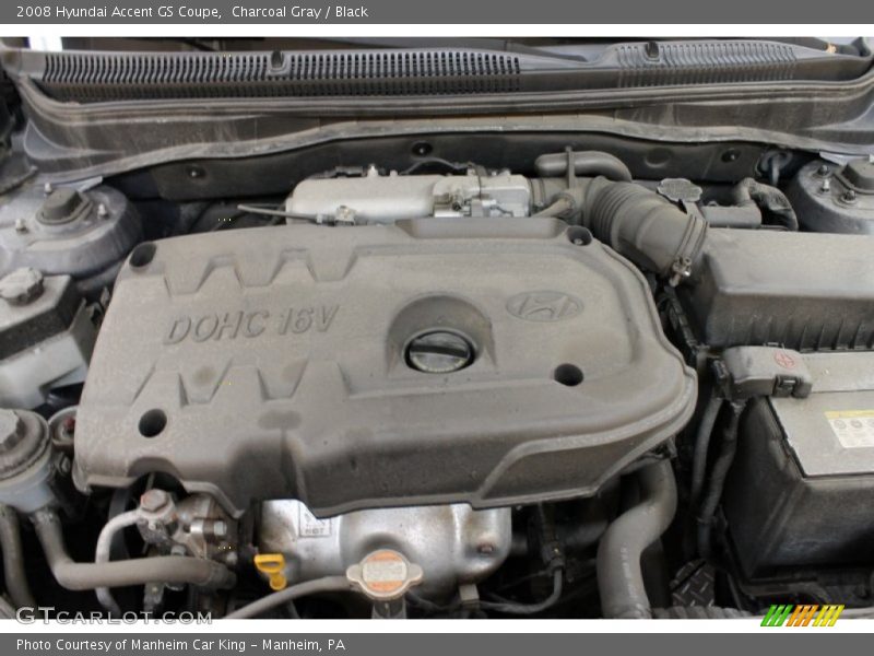 Charcoal Gray / Black 2008 Hyundai Accent GS Coupe