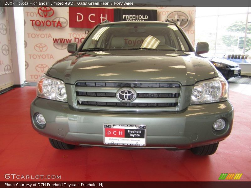 Oasis Green Pearl / Ivory Beige 2007 Toyota Highlander Limited 4WD