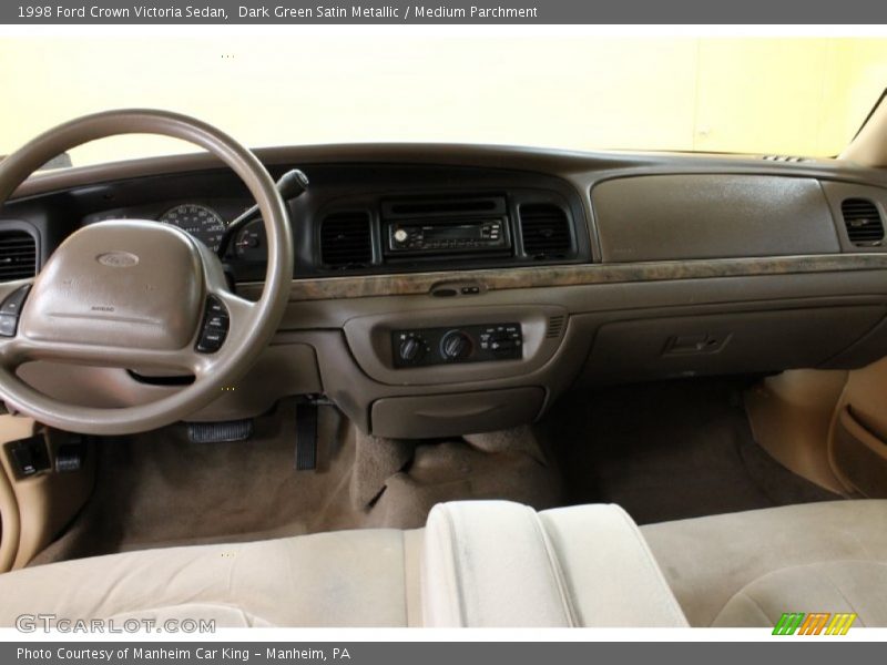 Dark Green Satin Metallic / Medium Parchment 1998 Ford Crown Victoria Sedan