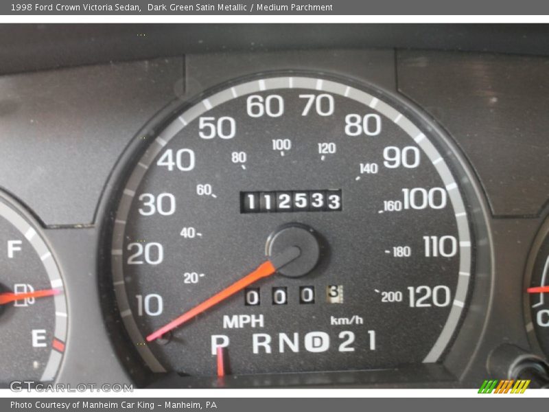 Dark Green Satin Metallic / Medium Parchment 1998 Ford Crown Victoria Sedan