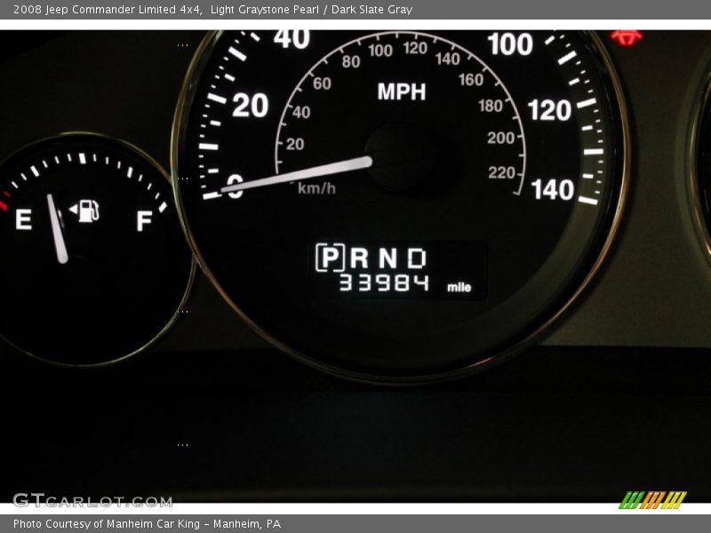 Light Graystone Pearl / Dark Slate Gray 2008 Jeep Commander Limited 4x4