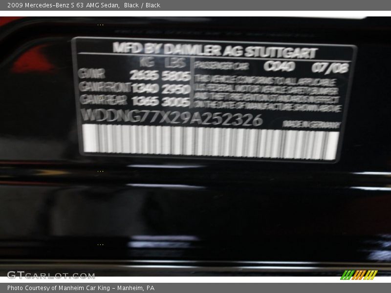 Black / Black 2009 Mercedes-Benz S 63 AMG Sedan