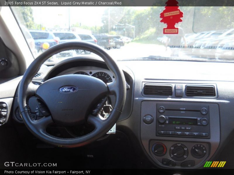 Liquid Grey Metallic / Charcoal/Red 2005 Ford Focus ZX4 ST Sedan