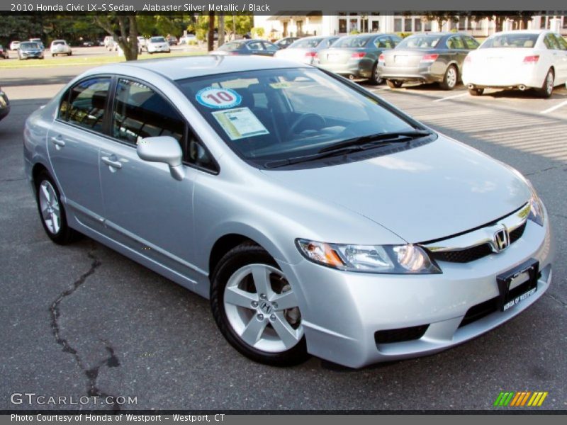 Alabaster Silver Metallic / Black 2010 Honda Civic LX-S Sedan