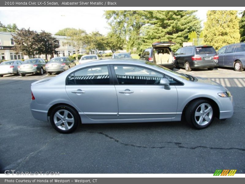 Alabaster Silver Metallic / Black 2010 Honda Civic LX-S Sedan