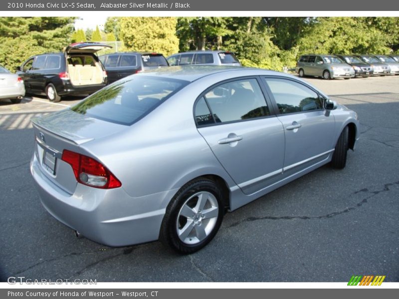 Alabaster Silver Metallic / Black 2010 Honda Civic LX-S Sedan