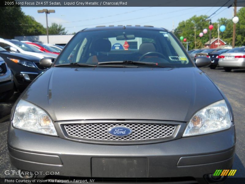 Liquid Grey Metallic / Charcoal/Red 2005 Ford Focus ZX4 ST Sedan