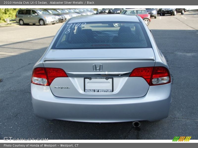 Alabaster Silver Metallic / Black 2010 Honda Civic LX-S Sedan