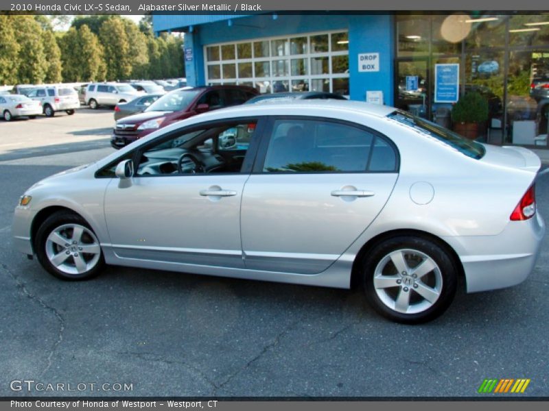 Alabaster Silver Metallic / Black 2010 Honda Civic LX-S Sedan