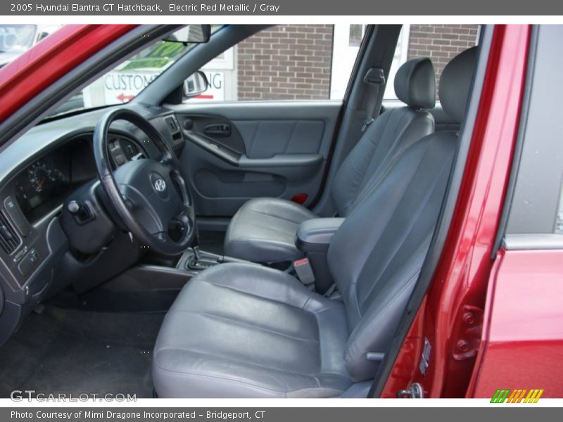 Electric Red Metallic / Gray 2005 Hyundai Elantra GT Hatchback