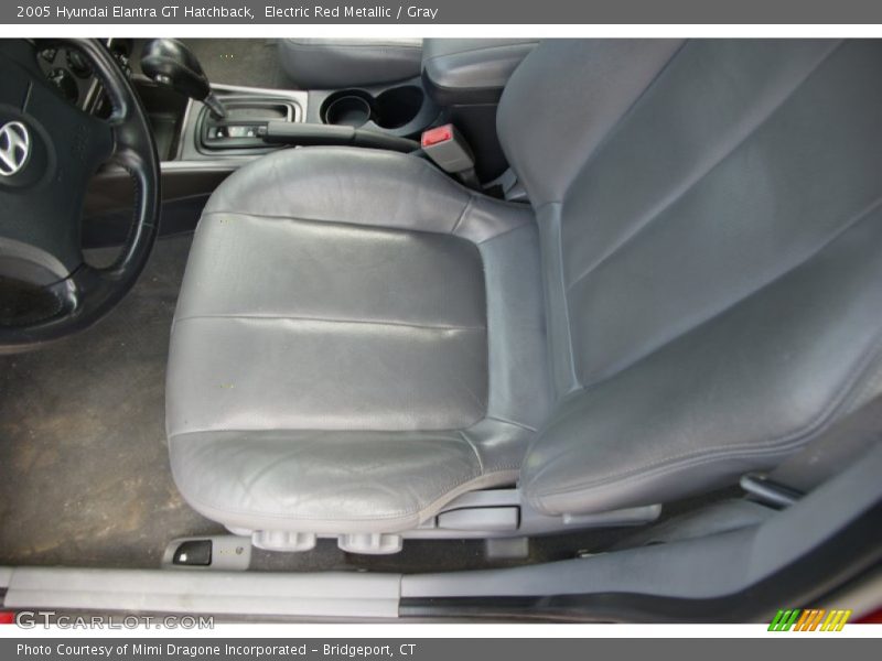 Electric Red Metallic / Gray 2005 Hyundai Elantra GT Hatchback