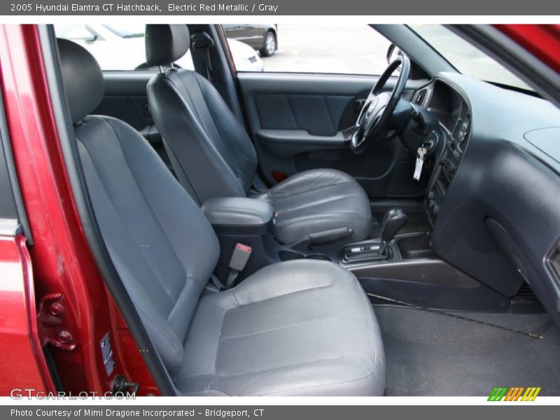 Electric Red Metallic / Gray 2005 Hyundai Elantra GT Hatchback