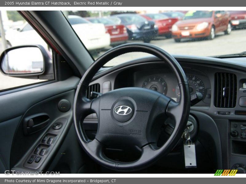 Electric Red Metallic / Gray 2005 Hyundai Elantra GT Hatchback