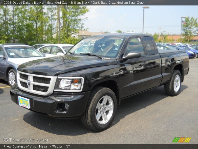 Brilliant Black / Dark Slate Gray/Medium Slate Gray 2008 Dodge Dakota Big Horn Extended Cab