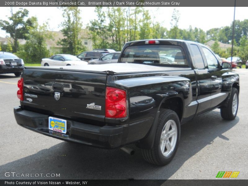 Brilliant Black / Dark Slate Gray/Medium Slate Gray 2008 Dodge Dakota Big Horn Extended Cab
