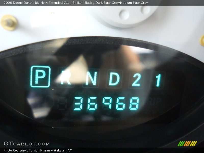 Brilliant Black / Dark Slate Gray/Medium Slate Gray 2008 Dodge Dakota Big Horn Extended Cab