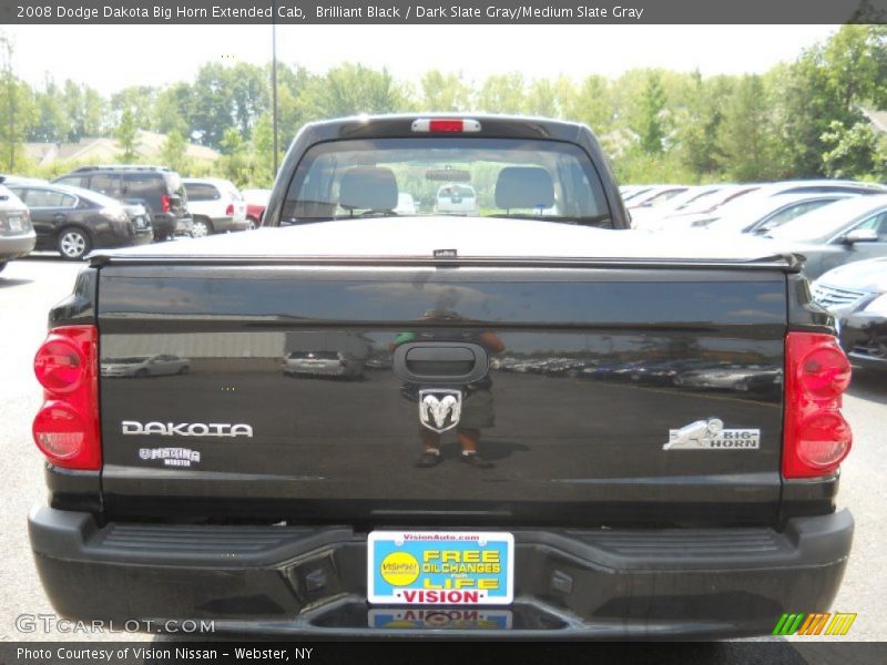 Brilliant Black / Dark Slate Gray/Medium Slate Gray 2008 Dodge Dakota Big Horn Extended Cab