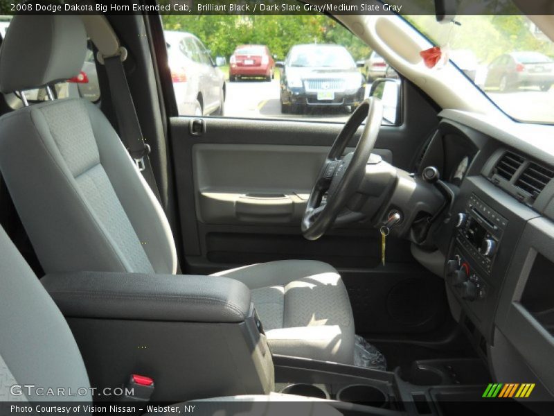 Brilliant Black / Dark Slate Gray/Medium Slate Gray 2008 Dodge Dakota Big Horn Extended Cab