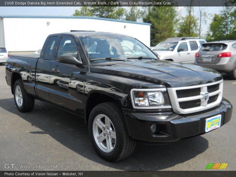 Brilliant Black / Dark Slate Gray/Medium Slate Gray 2008 Dodge Dakota Big Horn Extended Cab