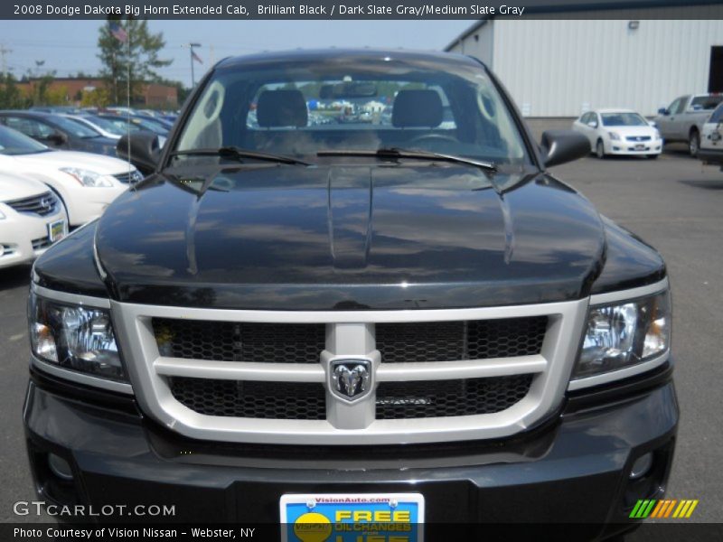 Brilliant Black / Dark Slate Gray/Medium Slate Gray 2008 Dodge Dakota Big Horn Extended Cab