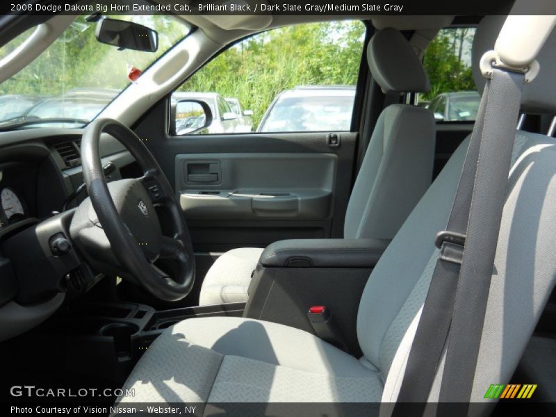 Brilliant Black / Dark Slate Gray/Medium Slate Gray 2008 Dodge Dakota Big Horn Extended Cab