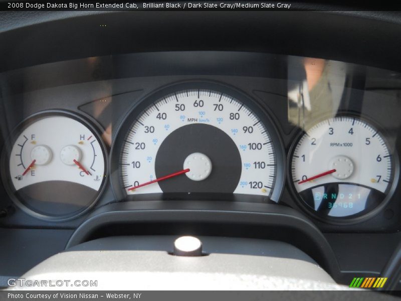 Brilliant Black / Dark Slate Gray/Medium Slate Gray 2008 Dodge Dakota Big Horn Extended Cab