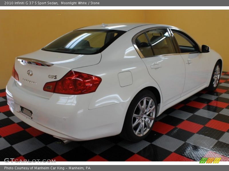 Moonlight White / Stone 2010 Infiniti G 37 S Sport Sedan