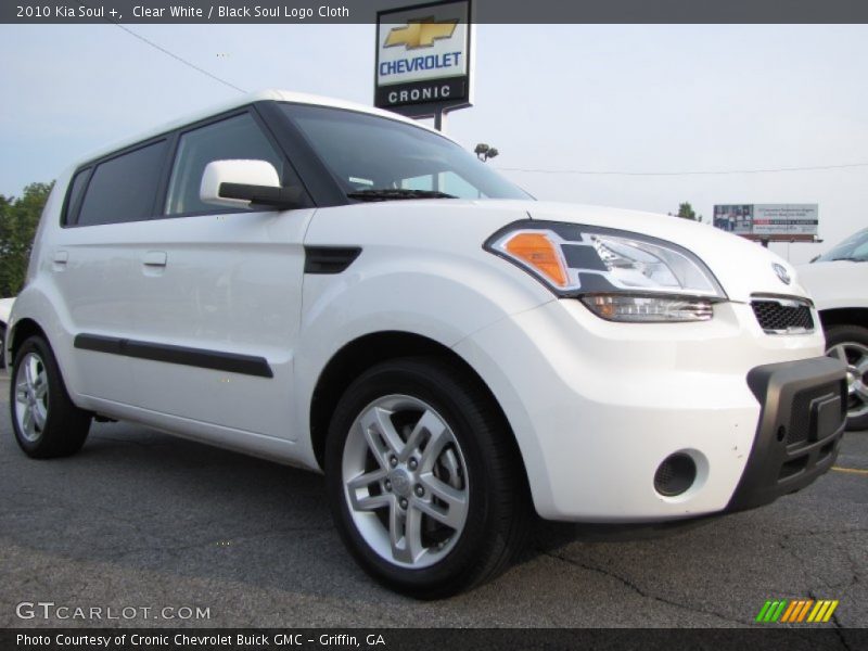 Clear White / Black Soul Logo Cloth 2010 Kia Soul +