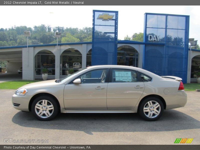 Gold Mist Metallic / Neutral 2012 Chevrolet Impala LT