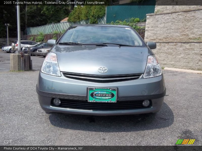 Tideland Gray Green Pearl / Ivory/Brown 2005 Toyota Prius Hybrid