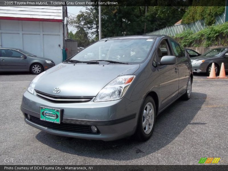 Tideland Gray Green Pearl / Ivory/Brown 2005 Toyota Prius Hybrid