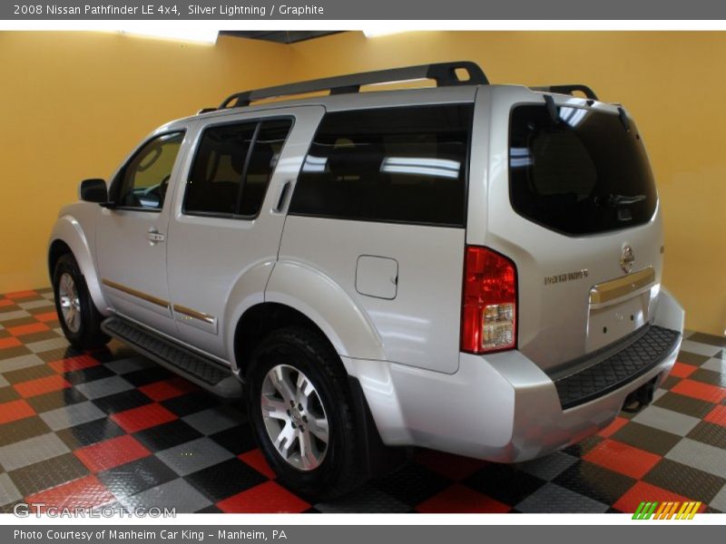 Silver Lightning / Graphite 2008 Nissan Pathfinder LE 4x4