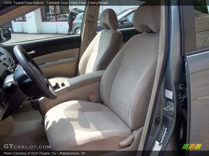 Tideland Gray Green Pearl / Ivory/Brown 2005 Toyota Prius Hybrid