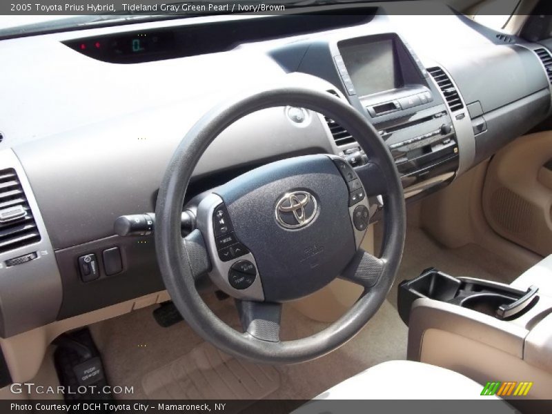 Tideland Gray Green Pearl / Ivory/Brown 2005 Toyota Prius Hybrid