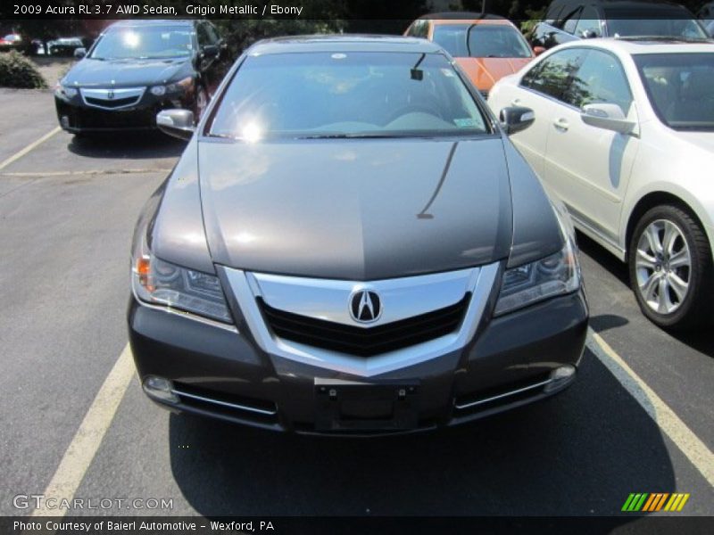 Grigio Metallic / Ebony 2009 Acura RL 3.7 AWD Sedan