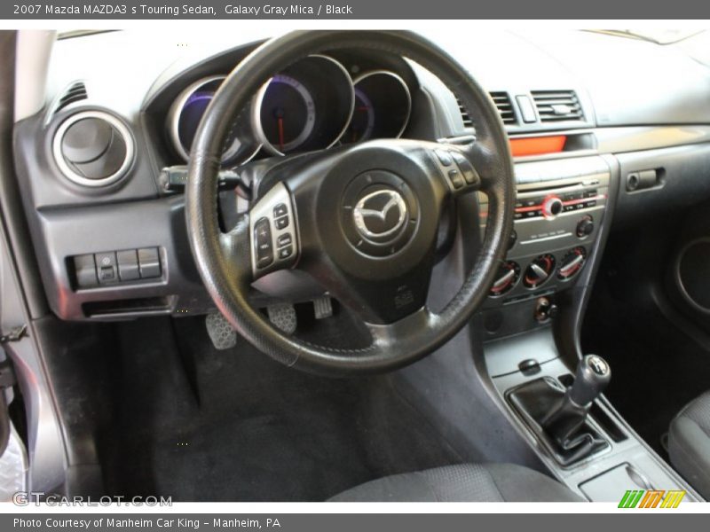 Galaxy Gray Mica / Black 2007 Mazda MAZDA3 s Touring Sedan