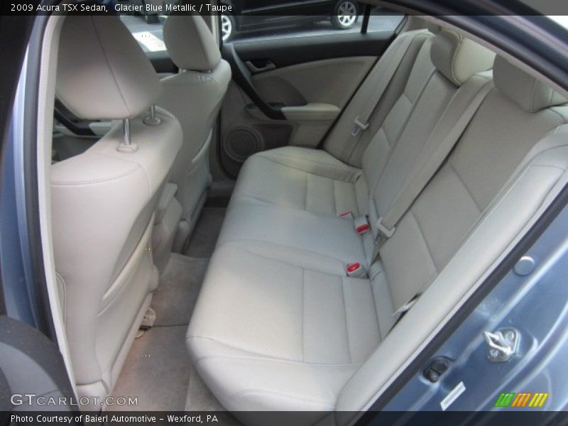 Glacier Blue Metallic / Taupe 2009 Acura TSX Sedan