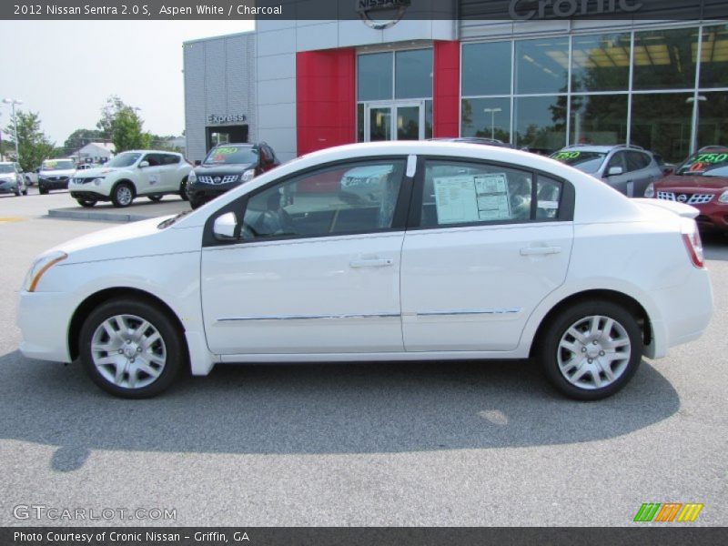 Aspen White / Charcoal 2012 Nissan Sentra 2.0 S