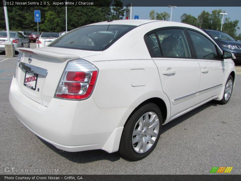 Aspen White / Charcoal 2012 Nissan Sentra 2.0 S