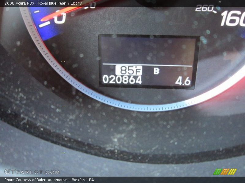 Royal Blue Pearl / Ebony 2008 Acura RDX