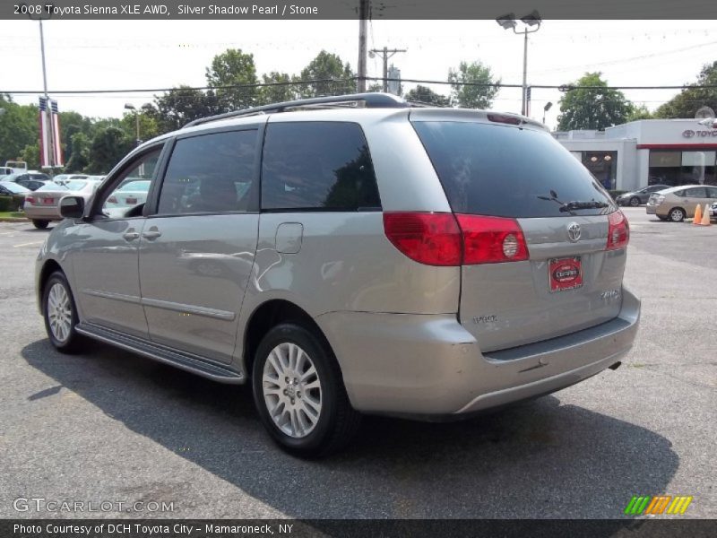 Silver Shadow Pearl / Stone 2008 Toyota Sienna XLE AWD