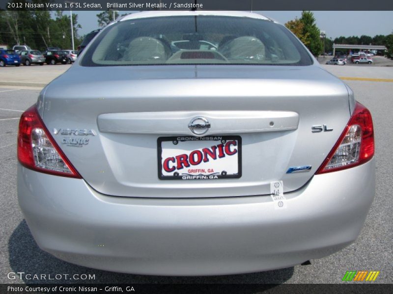 Brilliant Silver Metallic / Sandstone 2012 Nissan Versa 1.6 SL Sedan