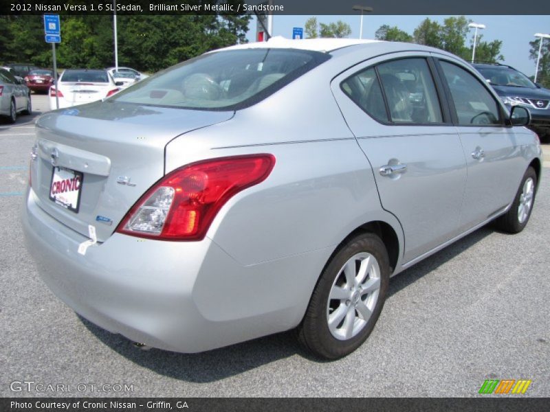 Brilliant Silver Metallic / Sandstone 2012 Nissan Versa 1.6 SL Sedan