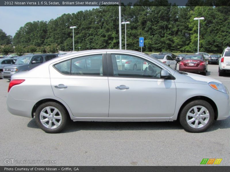 Brilliant Silver Metallic / Sandstone 2012 Nissan Versa 1.6 SL Sedan