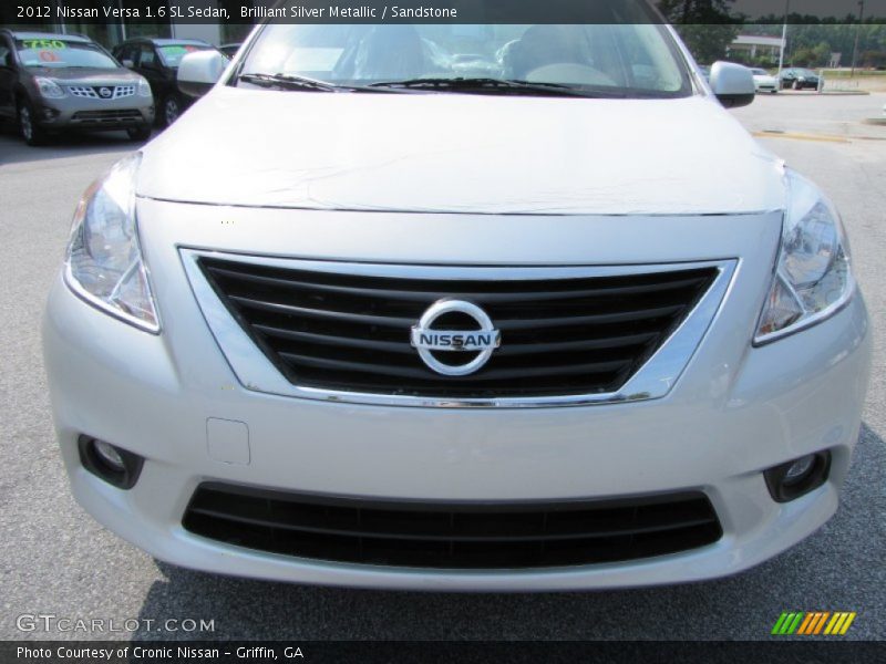 Brilliant Silver Metallic / Sandstone 2012 Nissan Versa 1.6 SL Sedan
